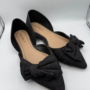 Esprit Women’s Black Bow Flats Size 11M